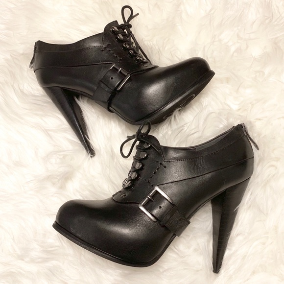 Guess by Marciano Shoes - Guess by Marciano Neva black leather oxford bootie